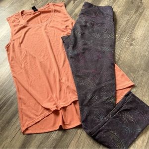 Women’s athletic outfit • balance collection leggings + Anvil tank • small